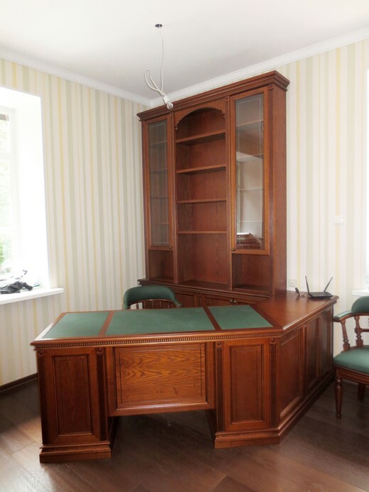 Письменный стол,стол письменный с ящиками,угловой письменный стол Мебель для кабинета из массива дуба, бука, ясеня, ореха